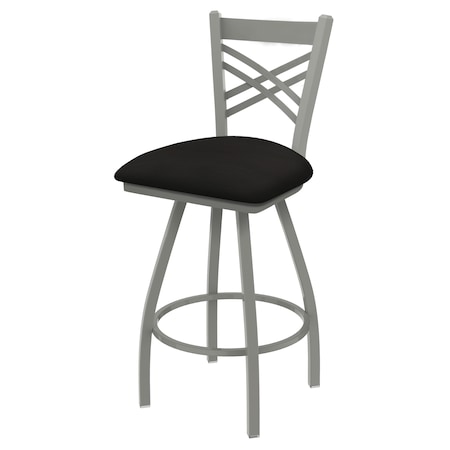 Holland Bar Stool Co 36" Swivel X-Tall Bar Stool, Nickel Finish, Canter Espresso Seat X820
